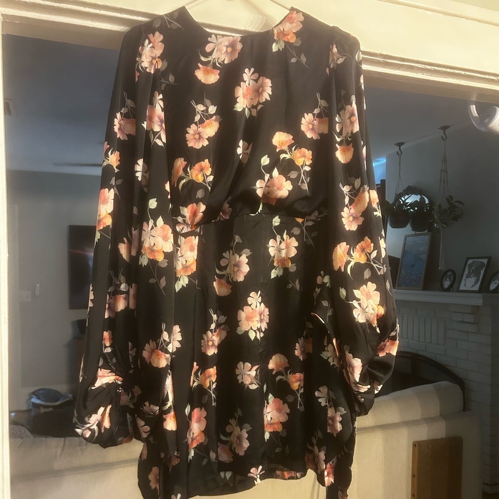 Petal & Pup Floral satin dress
